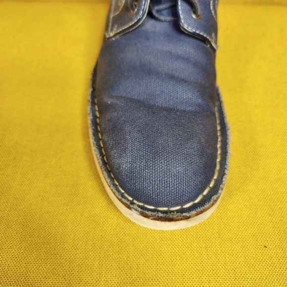 JOHN VARVATOS Men's Navy Blue Canvas Oxfords Lace Up Shoes Size 7M - Picture 5 of 11